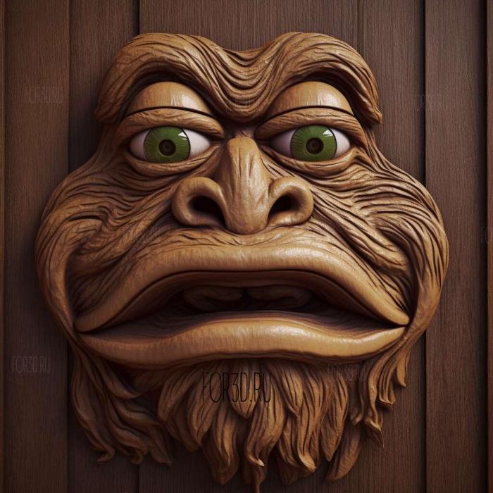 st muppet 4 stl model for CNC